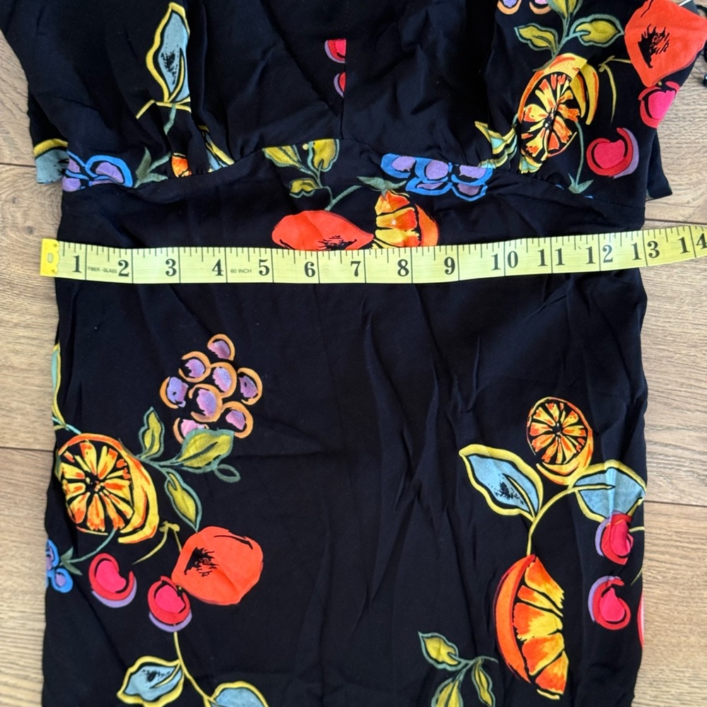 NEW Women’s Astr Black Maxi Dress with Colorful Mixed Fruit Design - Picture 11 of 16